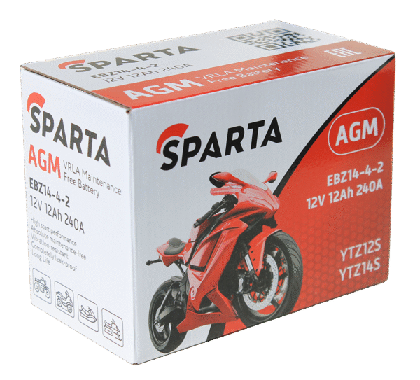Аккумулятор SPARTA EBZ14-4-2 (12 а/ч), YTZ12S, YTZ14S